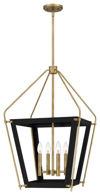 Abbeville Four Light Pendant, Earth Black