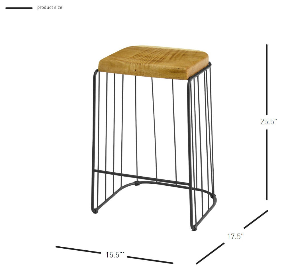 Tala Trembesi Counter Stool, Natural