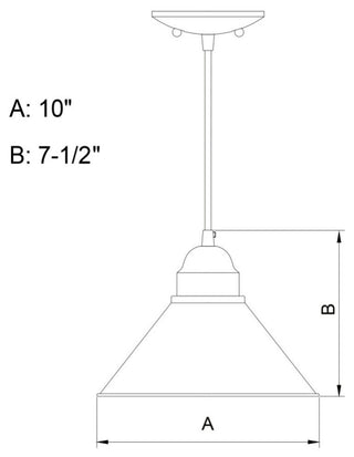 Outland 10" Outdoor Pendant Light Brushed Pewter