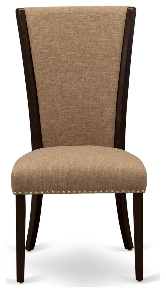 A Dining Set Of 4 Chairs Using Light Sable Color, 42"Round Table, Mahogany