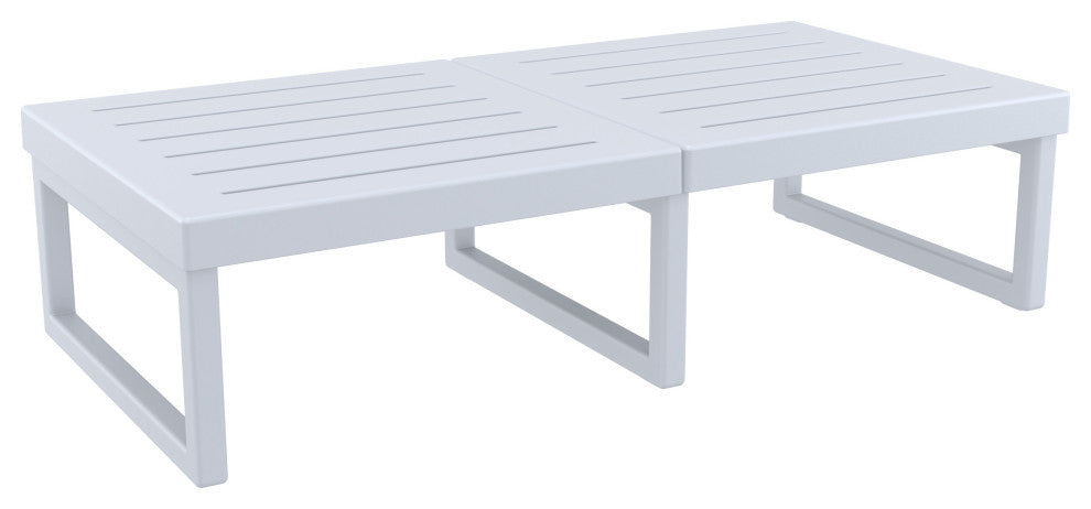 Mykonos Rectangle Lounge Table Silver