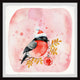 "Santa Bird" Framed Painting Print, 18x18