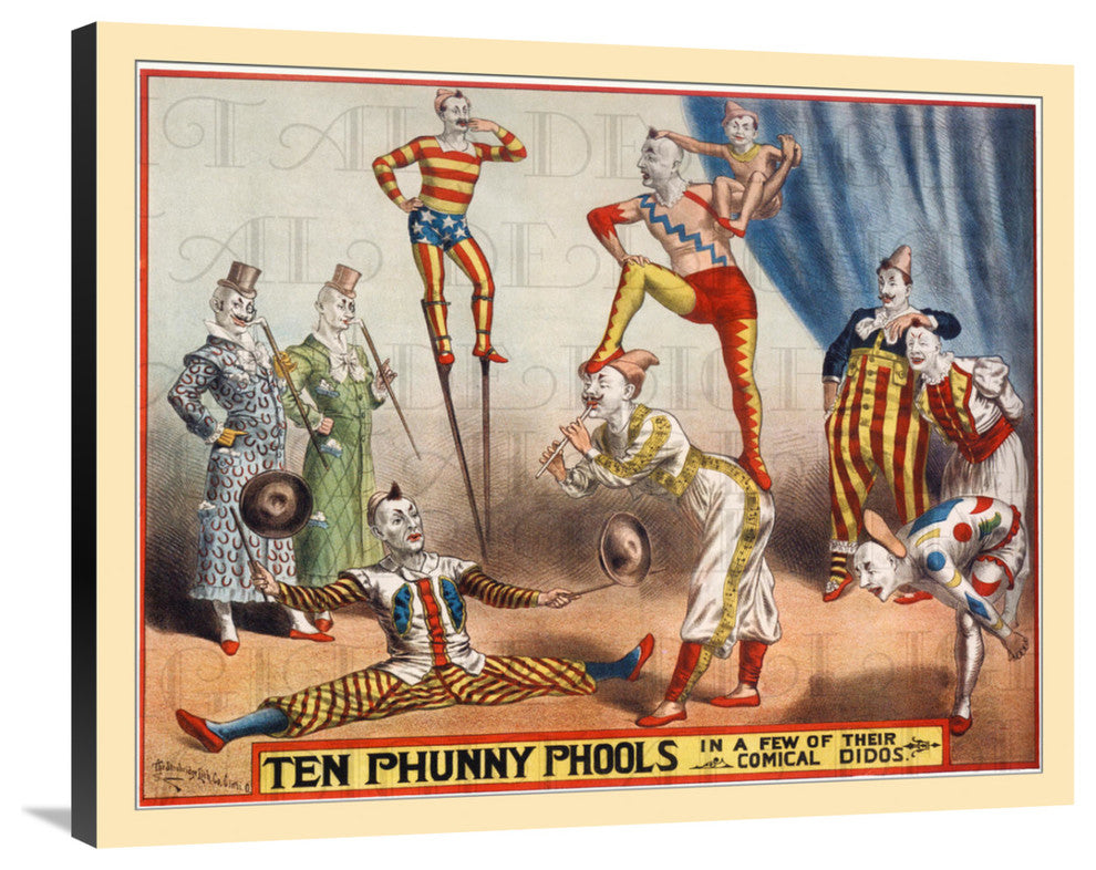 "Ten Phunny Fools" Stretched Canvas Giclee by Hollywood Photo Archive, 36x29"