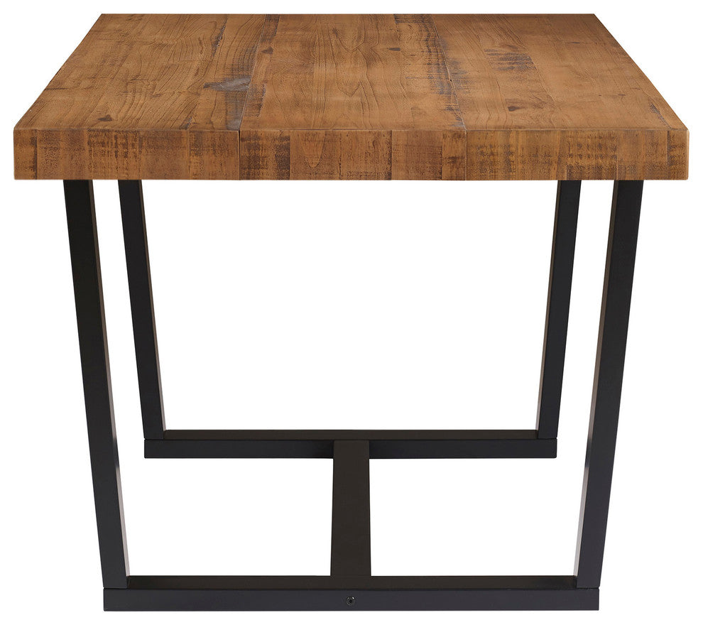 52" Distressed Solid Wood Dining Table, Reclaimed Barnwood
