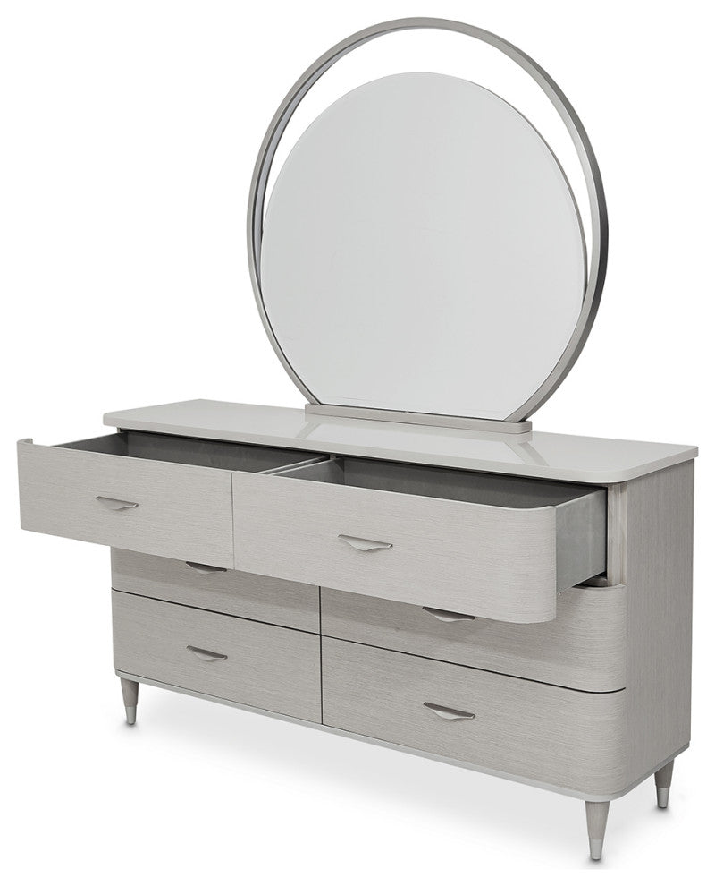 Eclipse Dresser and Mirror - Moonlight Gray