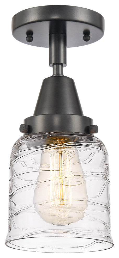 Innovations 447-1C-BK-G513-LED 1-Light Flush Mount, Matte Black