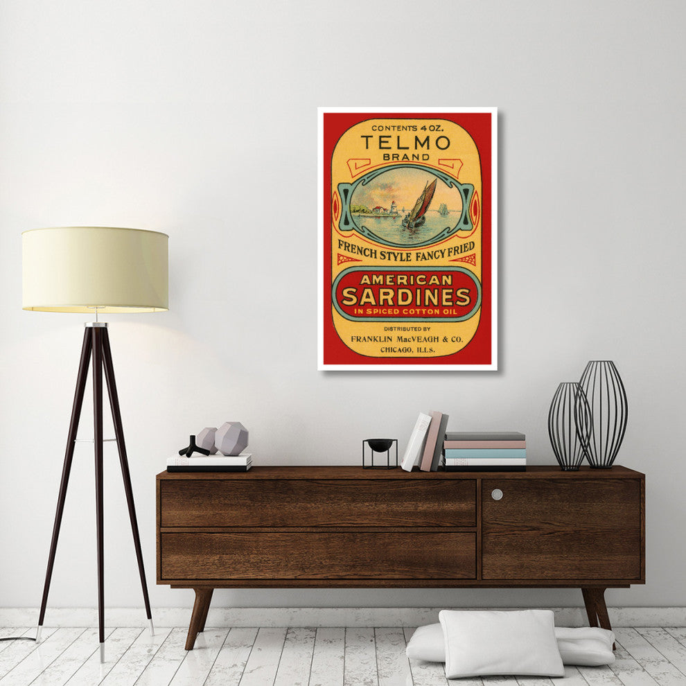 "Telmo Brand American Sardines" Digital Paper Print by Retrolabel, 31"x46"