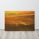 Faux Wood Golden Mist Valley - Hills & Mountain Range Canvas Prints, 24" X 36"