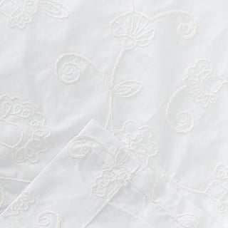 Eva Candlewick Rod Pocket Tier Pair, White, 64" X 24"