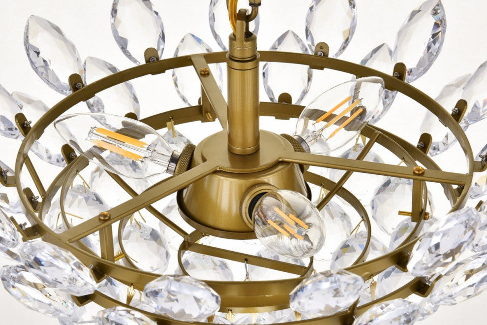 Eleana 14" Pendant, Brass