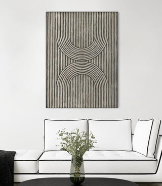 "Cedar Grooves II" Framed Canvas by Giant Art 24"x32"