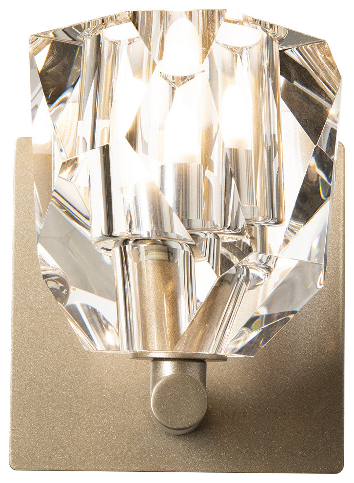 Gatsby 1-Light Bath Sconce, Soft Gold Finish, Crystal Accents