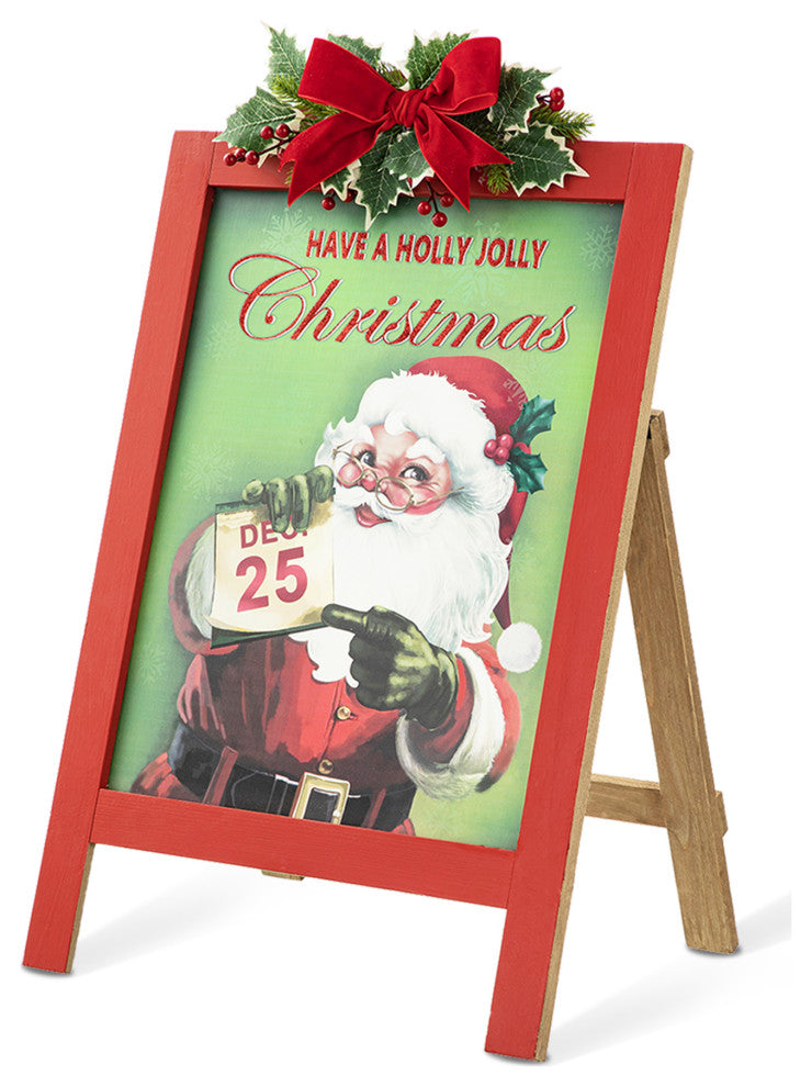 23.75"H Wooden Easel Porch Decor