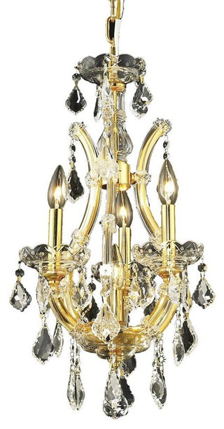 Elegant Maria Theresa Pendant, Gold Finish With Royal Cut Crystal
