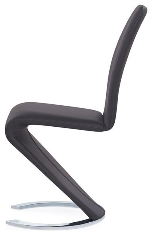 Global Furniture USA D9002DC Faux Leather Metal Dining Chairs in Gray (Set of 2)
