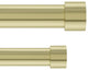 Umbra Cappa 1" Double Curtain Rod, 66-120", Brass