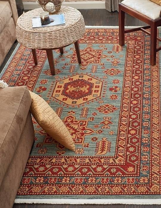 Unique Loom Light Blue Shapur Sahand 2' 2 x 3' 0 Area Rug