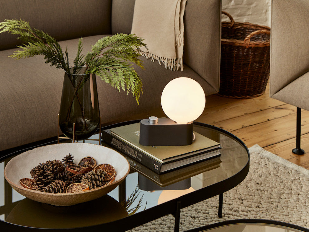 Alumina Table Lamp Charcoal with Sphere IV US