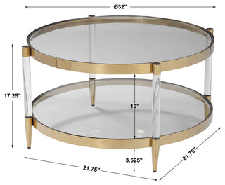 Uttermost Kellen Glass Coffee Table