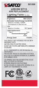 8W BT15 LED, Clear, Medium Base, 90 CRI, 5000K, 120V
