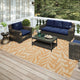 Indoor/Outdoor Sedona SN5 Wheat Machine Washable 3' x 5' Rug