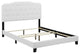 Modway Amelia King Upholstered Polyester Fabric Bed in White Finish