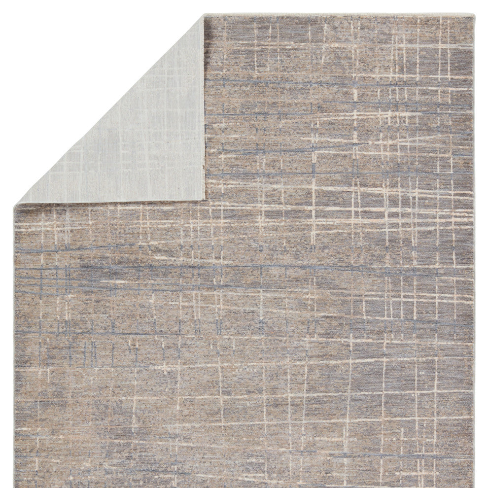 Pinon Striped Silver/ Taupe Area Rug 9'X12'