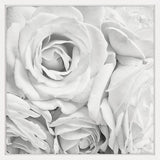 "Soft White Petals" Framed Painting Print, 18"x18"
