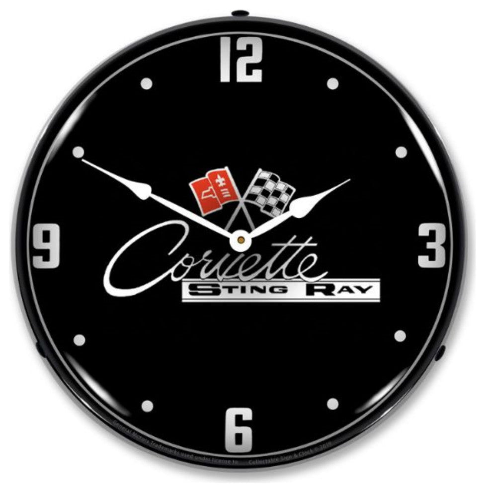 GM19091016 C2 Corvette Black Tie Clock