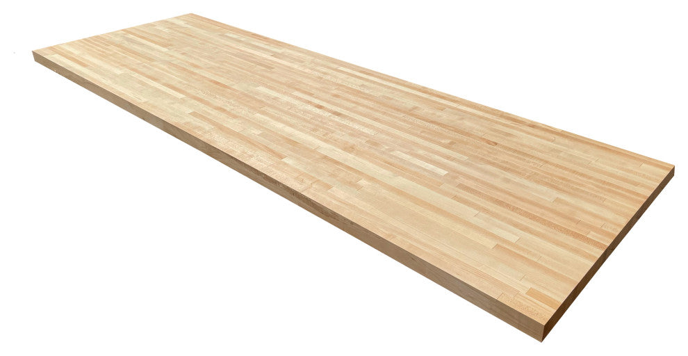 26" Deep Edge Grain Butcher Block Countertop 1.5" Thick, Maple, 26" X 96"