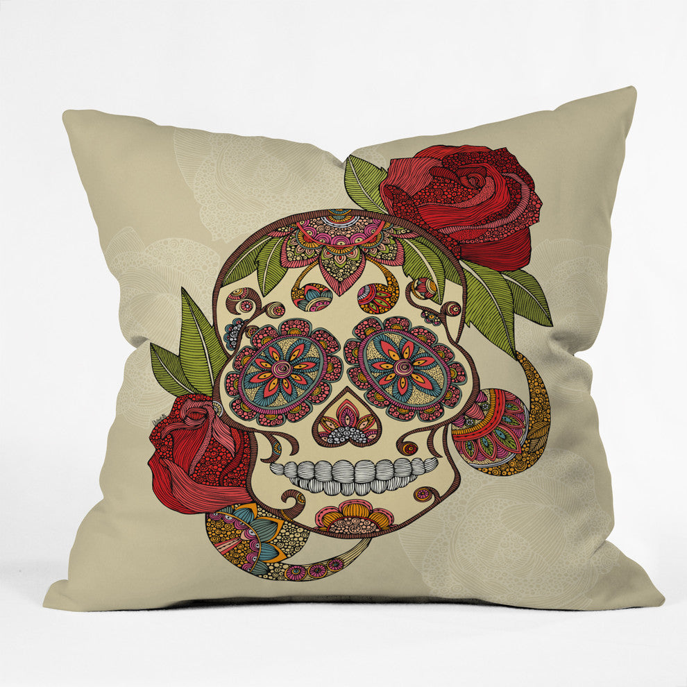 Deny Designs Valentina Ramos Sugar Skull Outdoor Throw Pillow