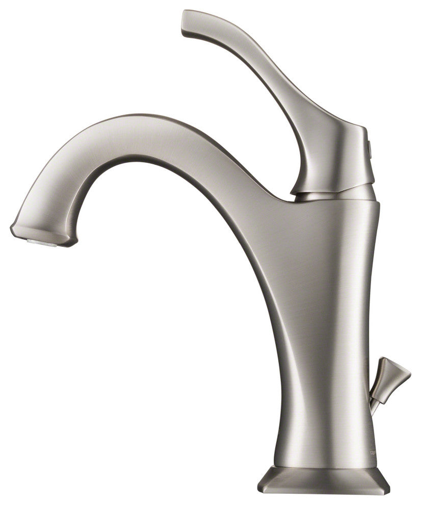 Arlo Single Handle 1-Hole Bathroom Basin Faucet, Lift Rod Drain, SFS Steel