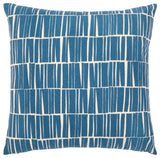 Surya Natur Pillow Shell With Down Insert 18"H X 18"W Dark Blue