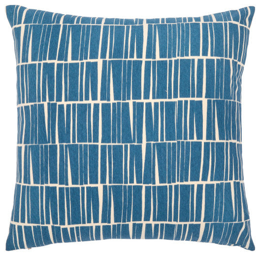 Surya Natur Pillow Shell With Down Insert 18"H X 18"W Dark Blue