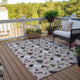Indoor/Outdoor Kendall KE14 Putty Machine Washable 9' x 12' Rug