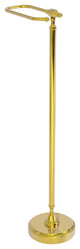 Retro Wave Free Standing Toilet Tissue Holder, Polished Brass