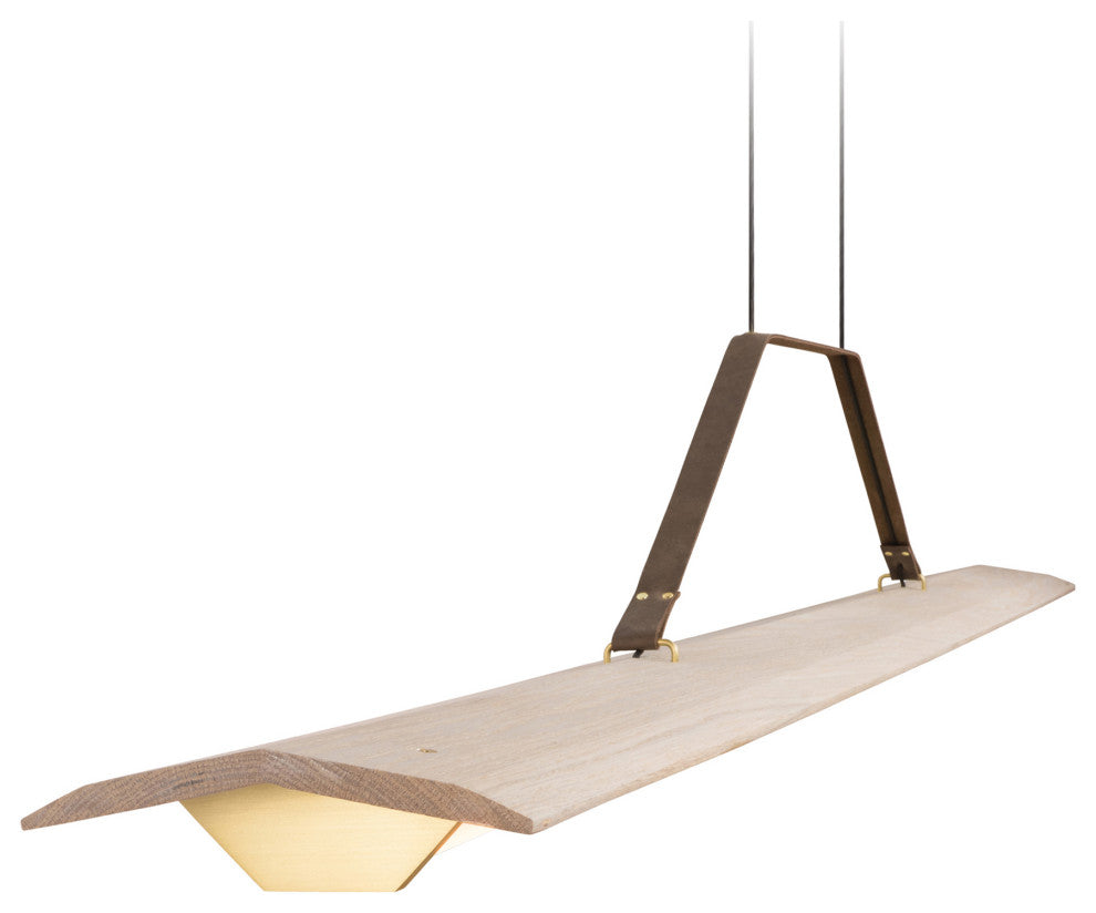 Penna 64 LED Pendant, White Washed Oak, 227v