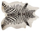 6' X 7' Zebra Stripe Black And White Natural Cowhide Area Rug