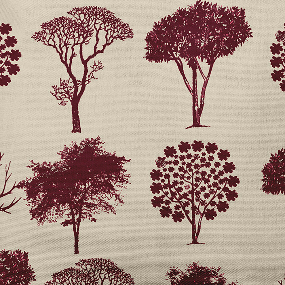 18" x 18" Field of Trees Decorative Throw Pillow, Pomegranate
