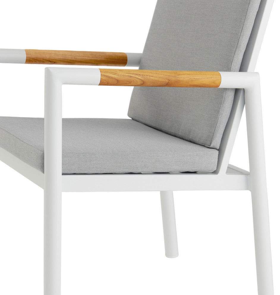 Royal Outdoor Dining Set, White, 7-Piece