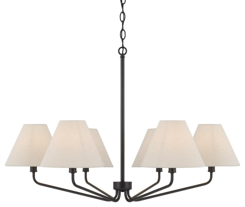 Capital Lighting 456661-713 Chadwick 6 Light 34"W Chandelier - Espresso