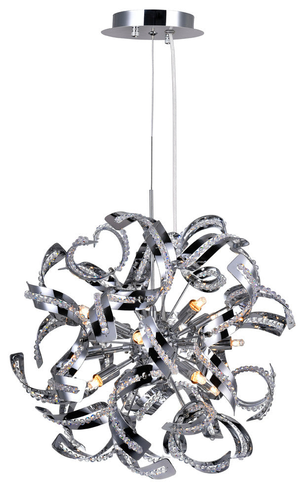 Swivel 12 Light Chandelier With Chrome Finish