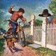 "Playing Cowboy" Painting Print on Canvas by Amos Sewell