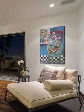 "Latable en vert" Painting Print on Wrapped Canvas