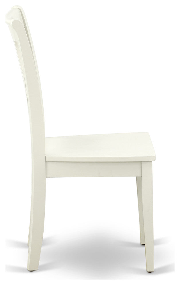 3Pc Dining Table Set 2 Dining Chairs, Butterfly Leaf Kitchen Table, Linen White