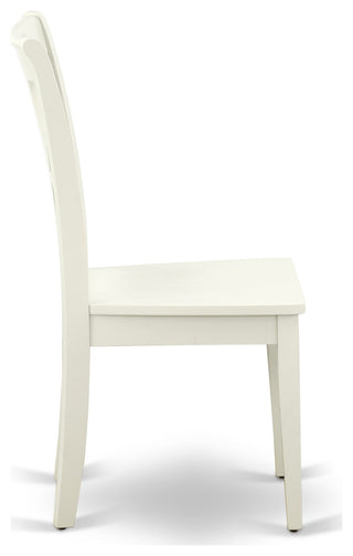 3Pc Dining Table Set 2 Dining Chairs, Butterfly Leaf Kitchen Table, Linen White