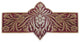 Dianthus Pull Antique Brass, Antique Brass and Cayenne