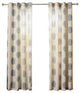 Linen Blend Medallion Printed Curtains, Pair, Blue, 84"