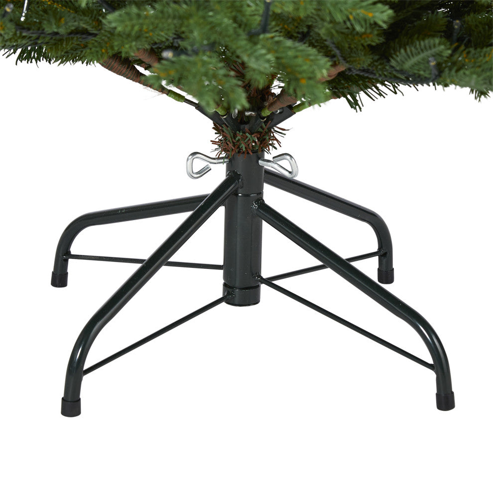 5' Wyoming Spruce Faux Xmas Tree With 300 Clear Lights and 773 Bendable Branches