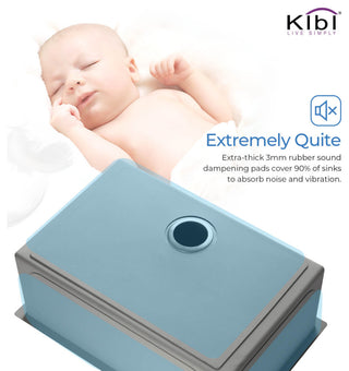 KIBI Handcrafted Undermount Single Bowl 16 Gauge Stainless Steel Kitchen Sink, 3